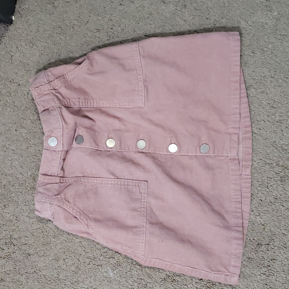 The Children's Place Girls Pocket Cord Skirt - Pink Melon/Light Pink Size: 12